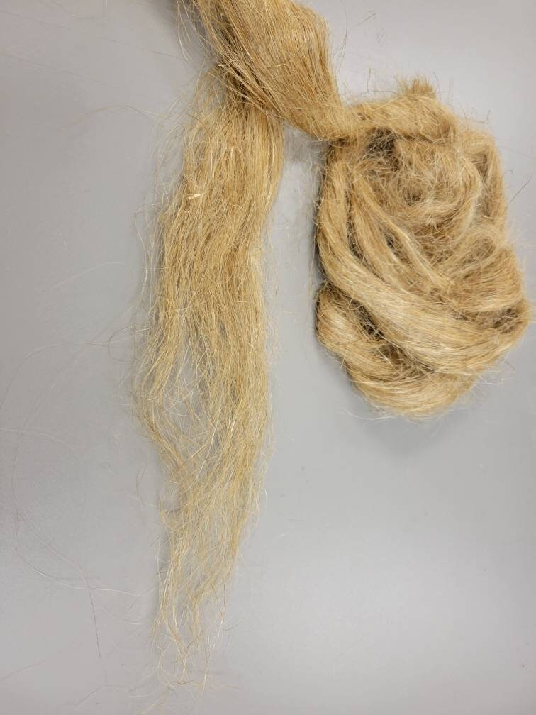 FLAX Fiber. Card Sliver Natural. Semi Combed. Great for Carding, Knitting, Weaving, Fiber Arts!