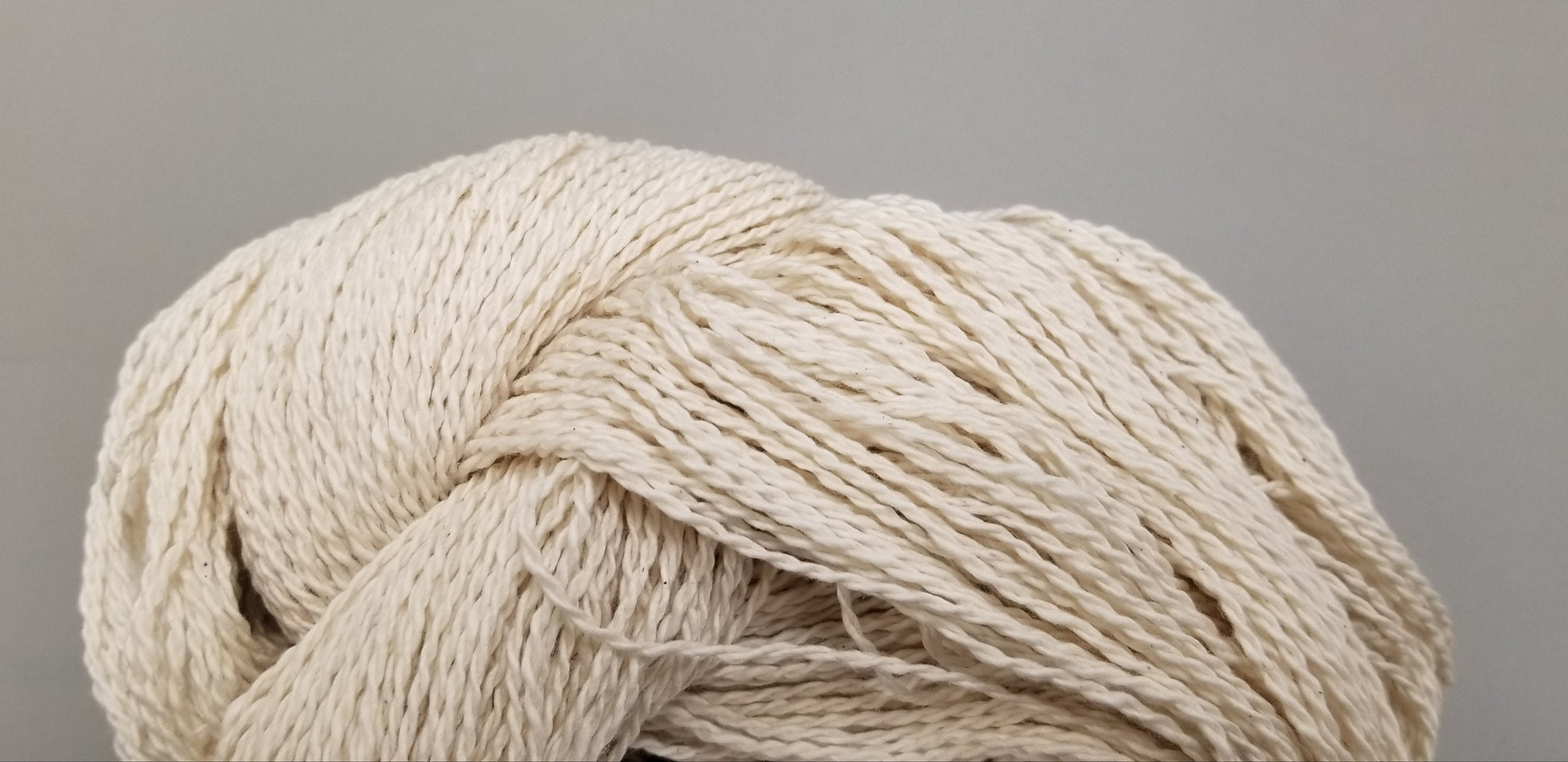 Cotton/Linen Blend Yarn "Monticello Collection" from Cestari Yarns. 75 Cotton / 25 Flax. Natural Fingering Weight.