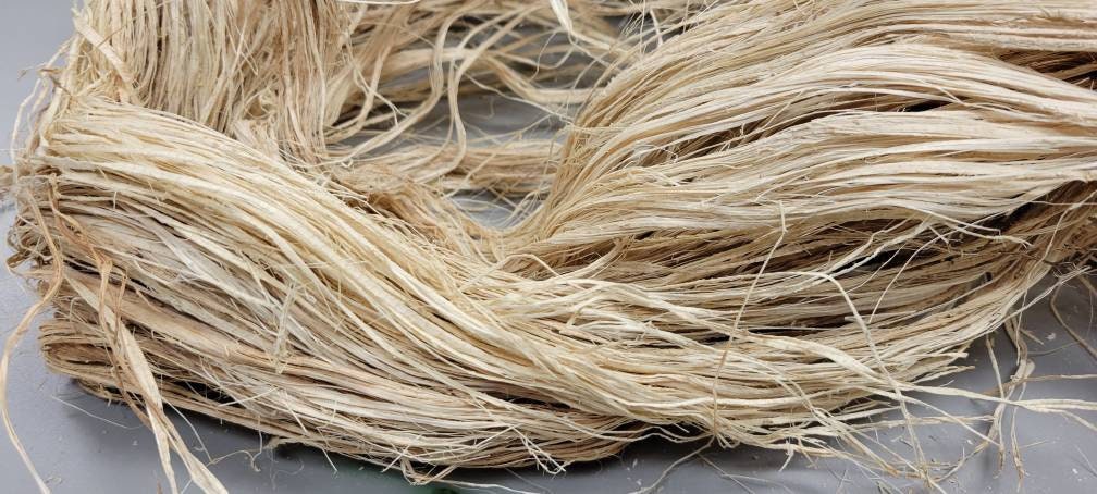 Banana Fiber Bundle. 1 oz. 100% Vegetable Fiber. Great for Basketry, Knitting, Weaving, Fiber Arts