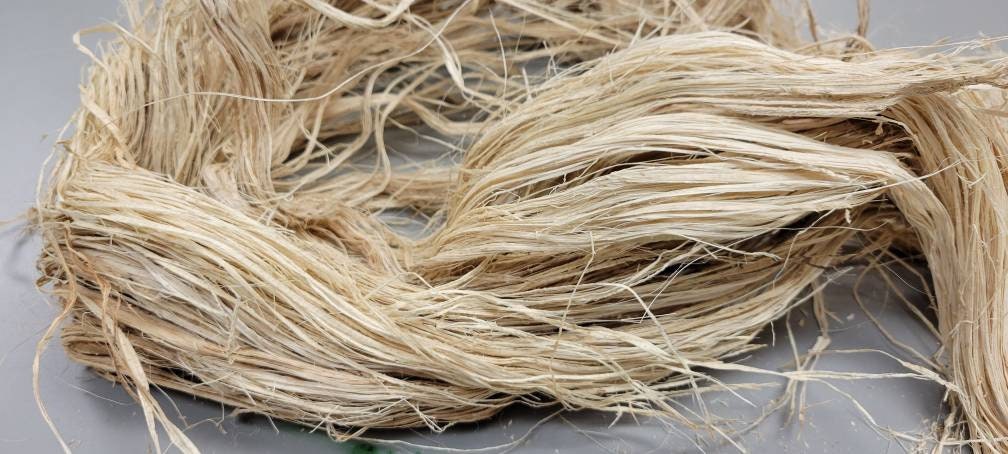 Banana Fiber Bundle. 1 oz. 100% Vegetable Fiber. Great for Basketry, Knitting, Weaving, Fiber Arts