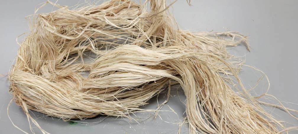 Banana Fiber Bundle. 1 oz. 100% Vegetable Fiber. Great for Basketry, Knitting, Weaving, Fiber Arts