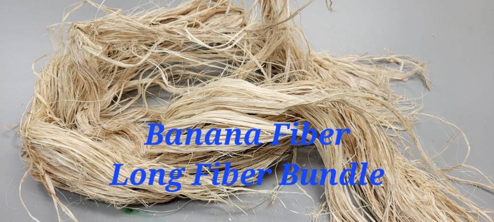 Banana Fiber Bundle. 1 oz. 100% Vegetable Fiber. Great for Basketry, Knitting, Weaving, Fiber Arts