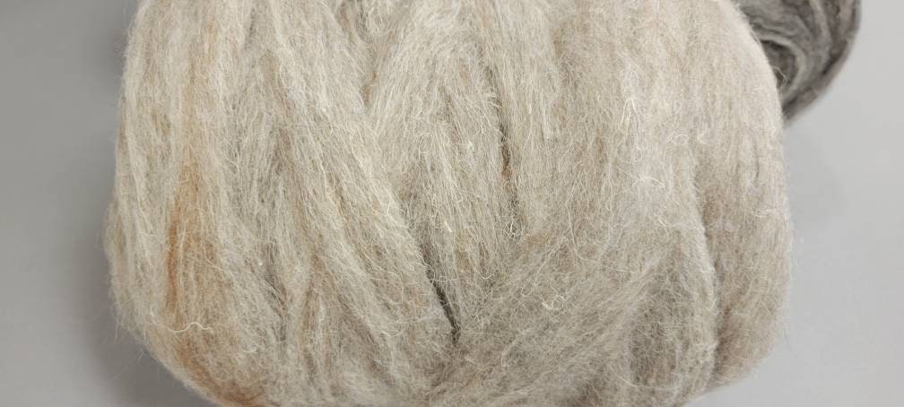 Hemp, Alpaca and Wool Fiber - Custom Blend Pin Draft Roving (20/50/30) Light, Medium, Dark Colors. Great for Weaving, Fiber Arts, Knitting