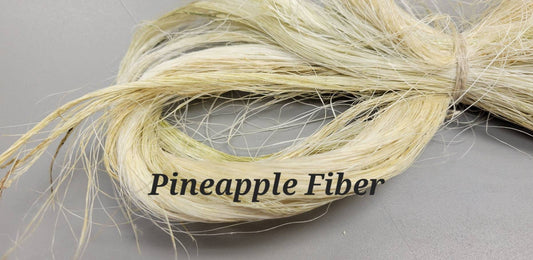 Pineapple Fiber Bundle, Sold by 1 ounce, 100% Vegetable Fiber, Raw Not Combed, Great for Basketry, Knitting, Weaving, Fiber Arts and Crafts