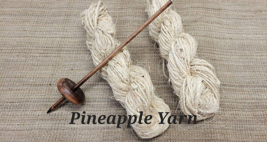 Pineapple Fiber Yarn Skein. 3.5 ounce. Hand-spun yarn. Bast Fiber.