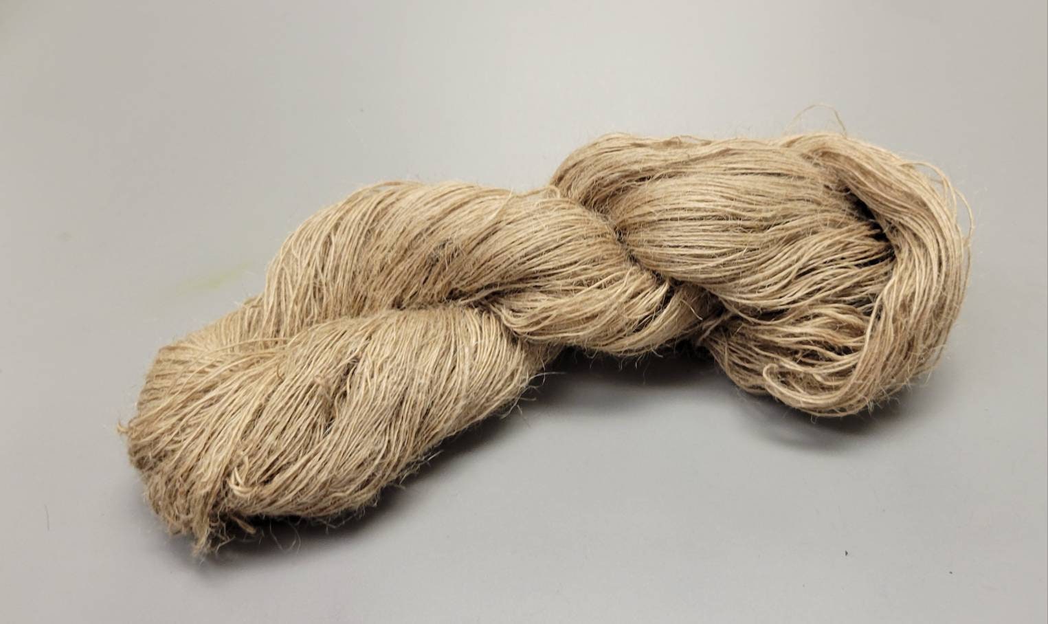 Jute Yarn Skein. Machine Spun. Bast Fiber. Natural. Approximately 450 yards.