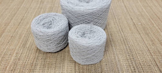 Reclaimed Cotton Gray Thread. Repurposed Recycled Sweater Yarn. Thread or Lace Weight. Great for Upcycle Projects.