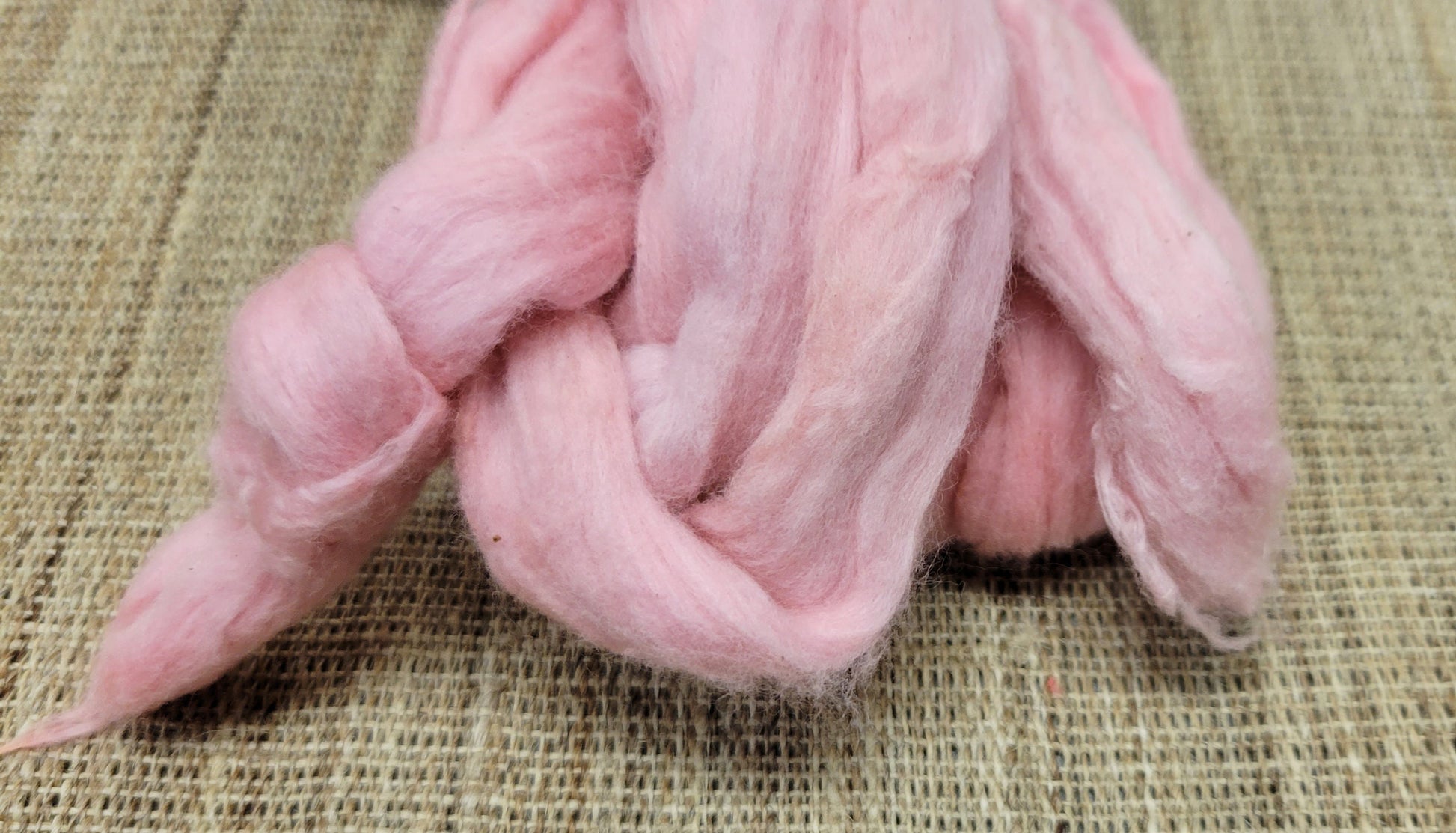 Cotton Sliver, 1/2 oz (0.5 ounce), Pink Acala Cotton Sliver, Hand Dyed. Spin Cotton!!! Crafts and Fiber Arts