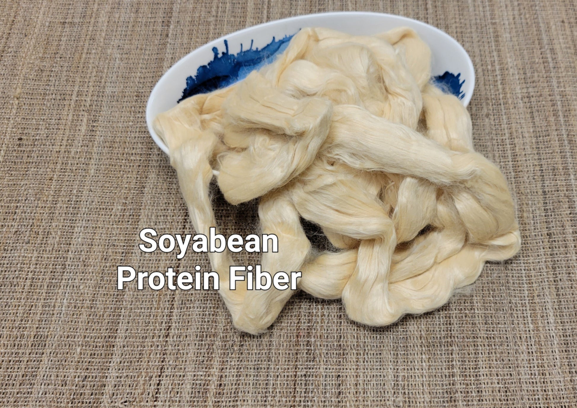 Soyabean Protein Fiber, 1 oz (ounces), Fiber Made from Okara, Great for Spinning, Knitting, Fiber Arts and Crafts