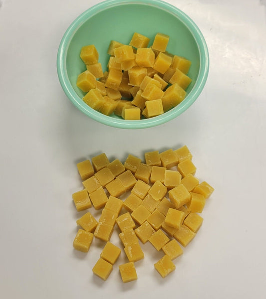 1 oz Organic Beeswax Cubes - 1 ounce / Farm Harvested Filtered Wax. Small Batch Projects