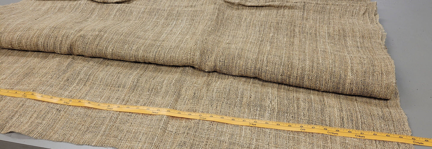 Hemp Hand-Woven Fabric. By the 1/2 Yard. 100% Plant Fiber. 45" Wide