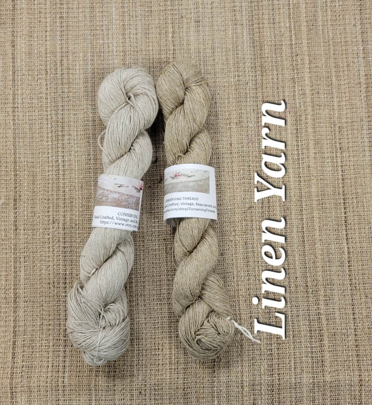 Linen Yarn Machine Spun 10/2 Natural. 3.5 oz Skein. Great for Weaving, Sewing, Rug Making, Kitting, Crochet, Fiber Arts and So Much More