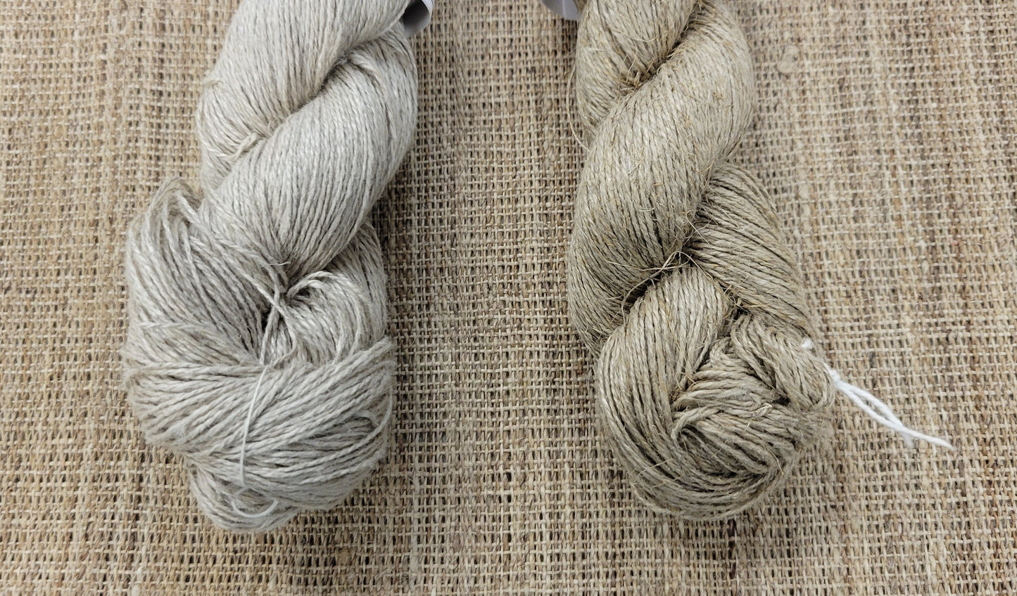 Linen Yarn Machine Spun 10/2 Natural. 3.5 oz Skein. Great for Weaving, Sewing, Rug Making, Kitting, Crochet, Fiber Arts and So Much More