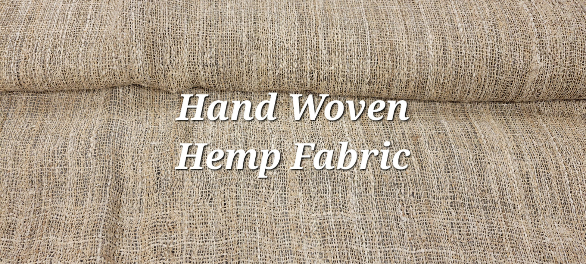 Hemp Hand-Woven Fabric. By the 1/2 Yard. 100% Plant Fiber. 45" Wide