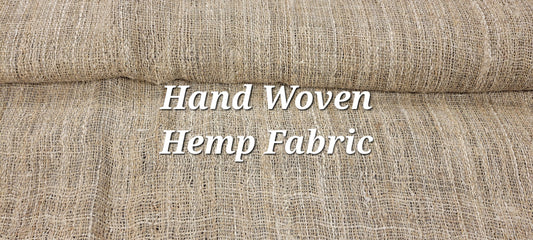 Hemp Hand-Woven Fabric. By the 1/2 Yard. 100% Plant Fiber. 45" Wide