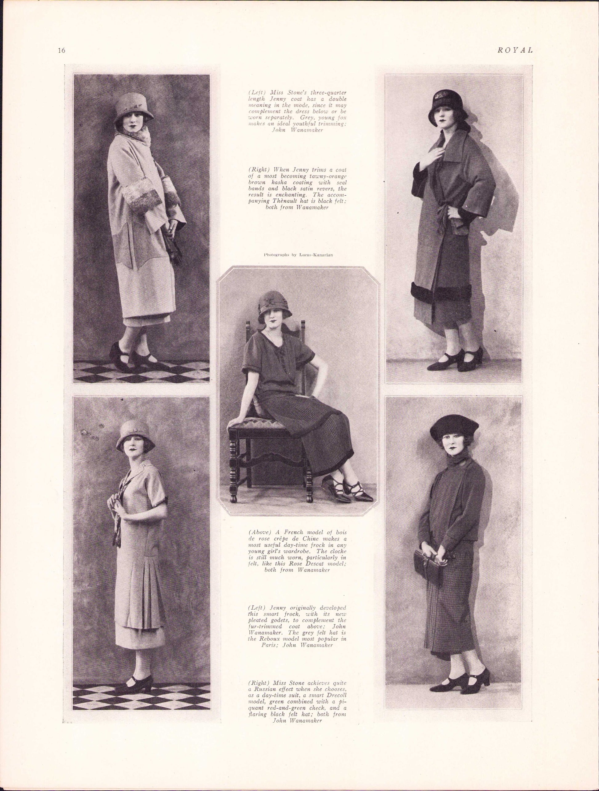 1924 Royal Formerly Le Costume Royal September, Pattern Catalog E-book DOWNLOAD Women's and Children's Fashion Magazine, Vol 28, No 12.