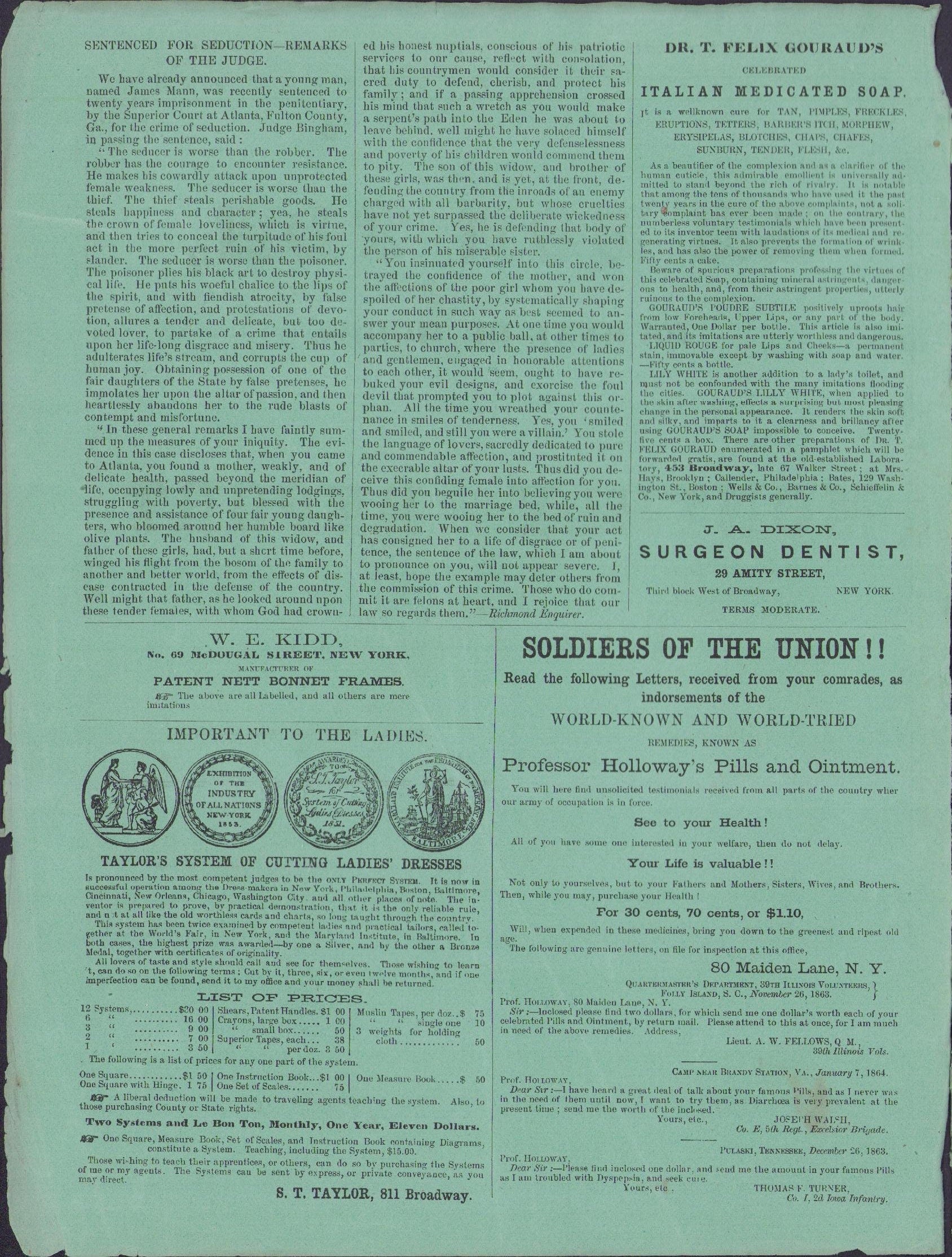 1864 July, Le Bon Ton Journal de Modes. Catalog Monthly Report. Paris Fashions Ladies Dress, E-book DOWNLOAD, Fine Arts, Vol 13, No 7.