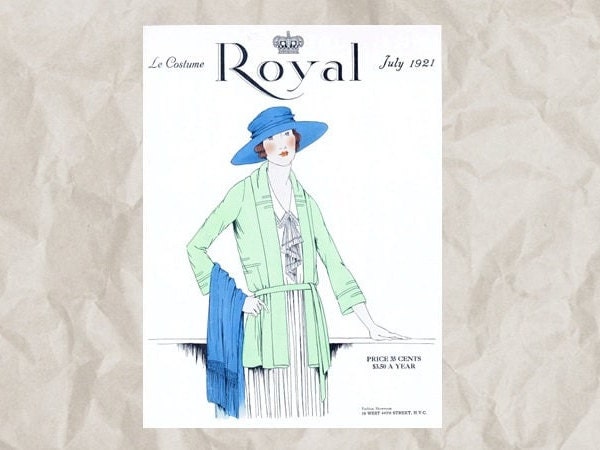 1921 Le Costume Royal July, Pattern Catalog E-book INSTANT DOWNLOAD 1920s Women's and Children's Fashion Magazine, Vol 25, No 10.