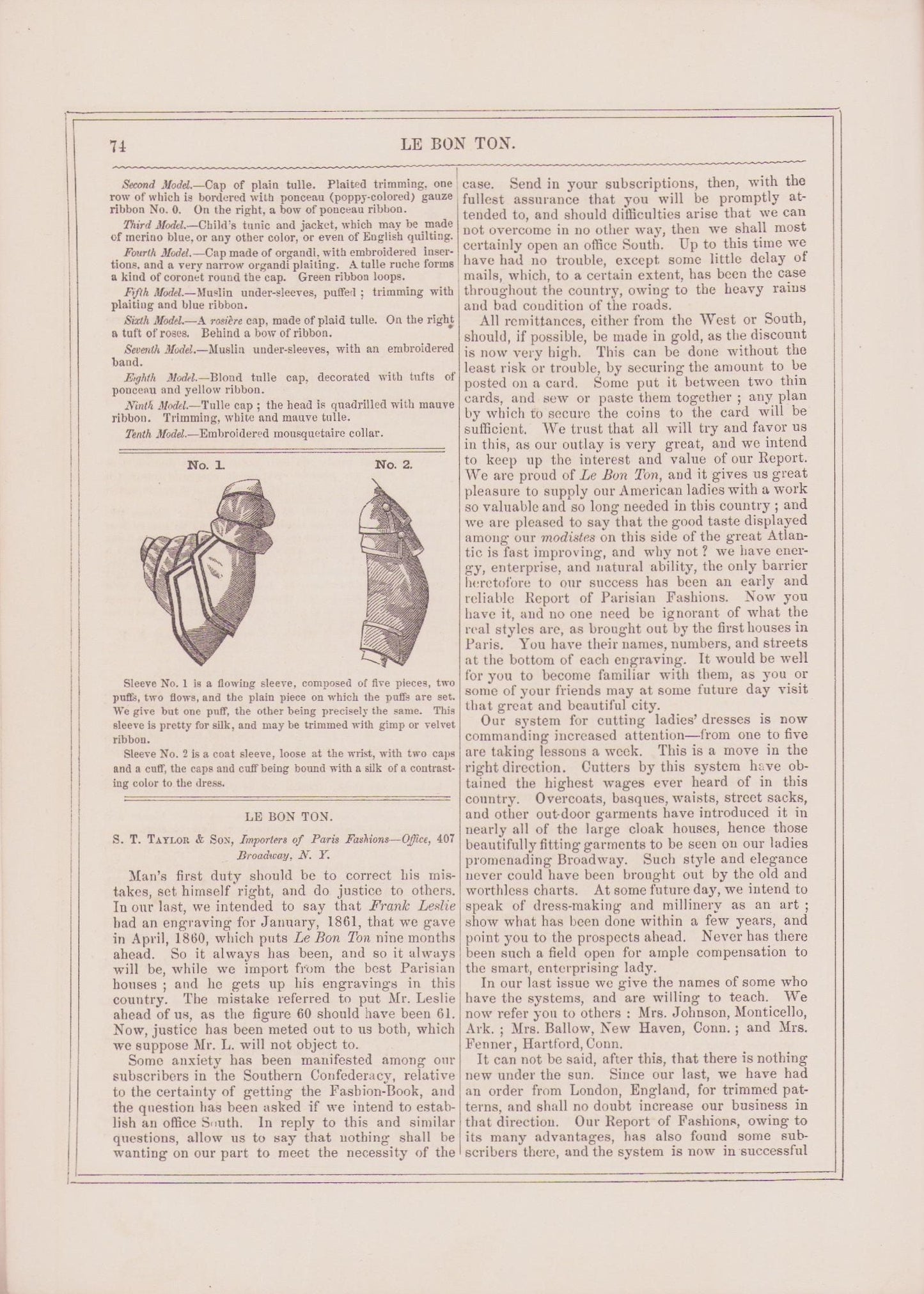 1861 April, Le Bon Ton Journal de Modes. Catalog Monthly Report. Paris Fashions Ladies Dress, E-book DOWNLOAD, Fine Arts, Vol 10 No 4.