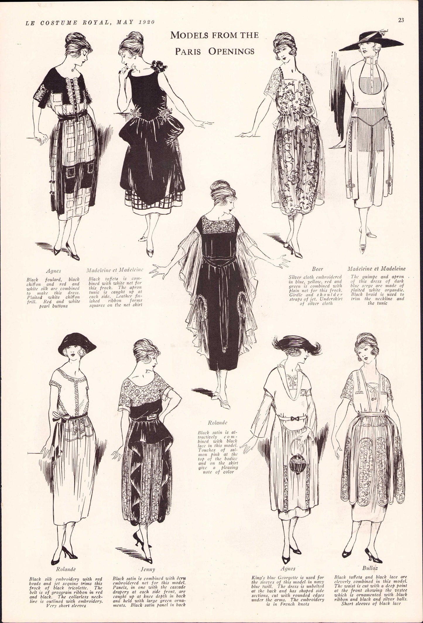 1920 Le Costume Royal May, Pattern Catalog E-book INSTANT DOWNLOAD 1920s Women's and Children's Fashion Magazine, Vol 24, No 8.