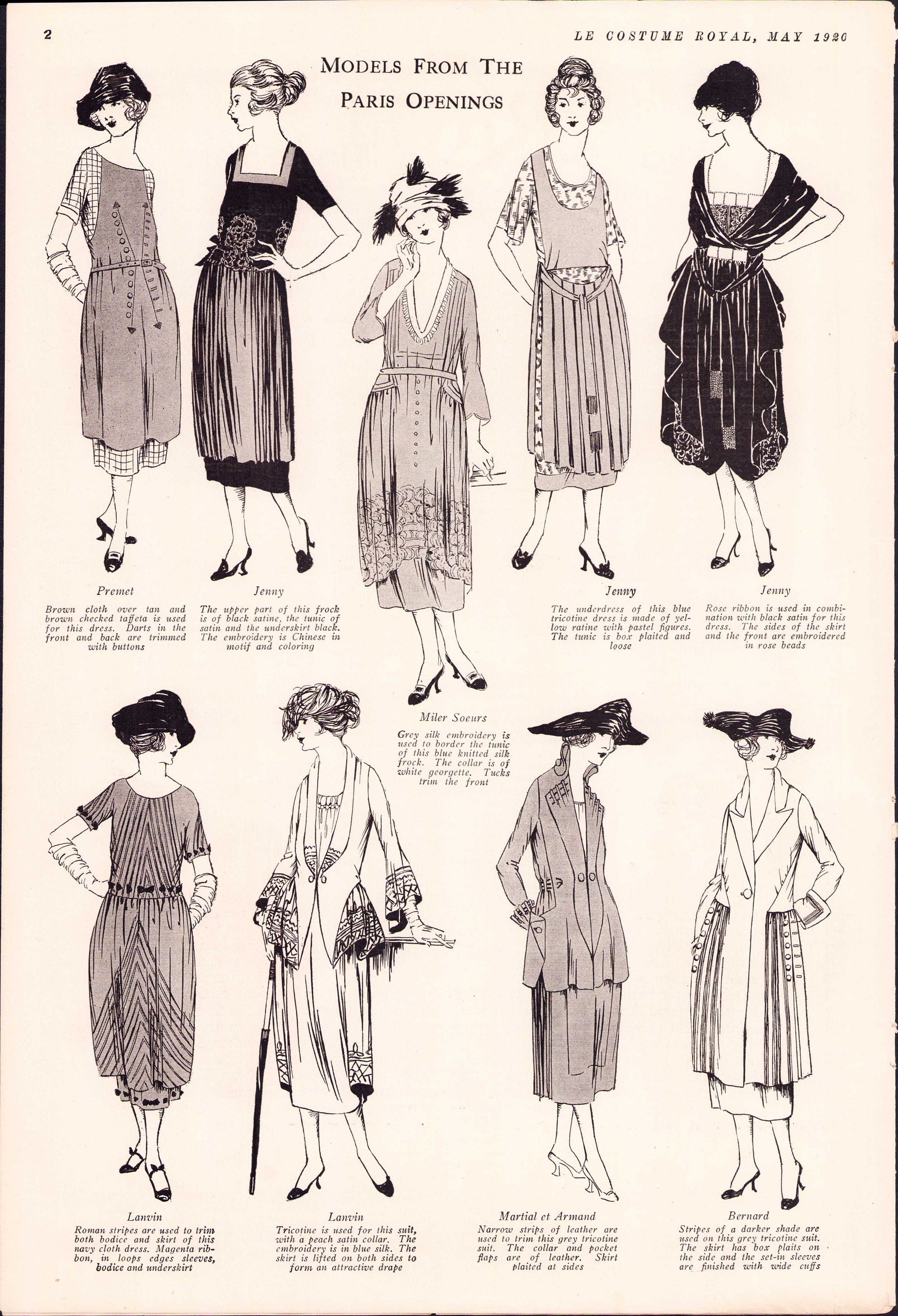 1920 Le Costume Royal May, Pattern Catalog E-book INSTANT DOWNLOAD 1920s Women's and Children's Fashion Magazine, Vol 24, No 8.