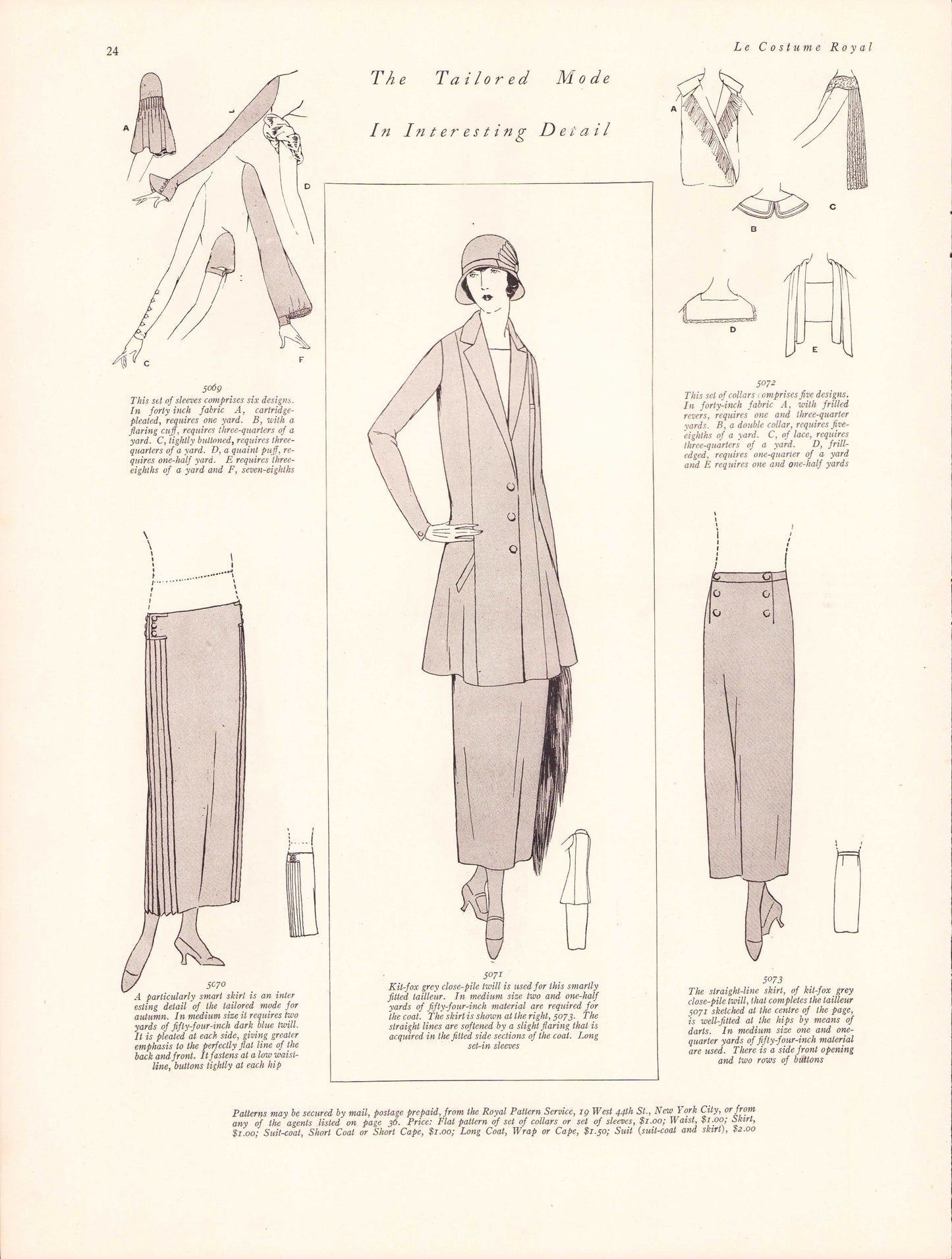 1923 Le Costume Royal October, Pattern Catalog E-book INSTANT DOWNLOAD 1920s Women's and Children's Fashion Magazine, Vol 28, No 1.