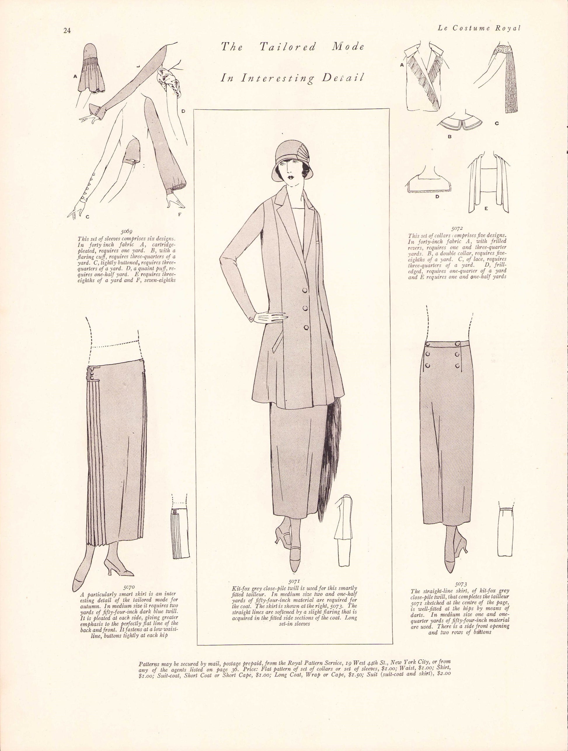 1923 Le Costume Royal October, Pattern Catalog E-book INSTANT DOWNLOAD 1920s Women's and Children's Fashion Magazine, Vol 28, No 1.