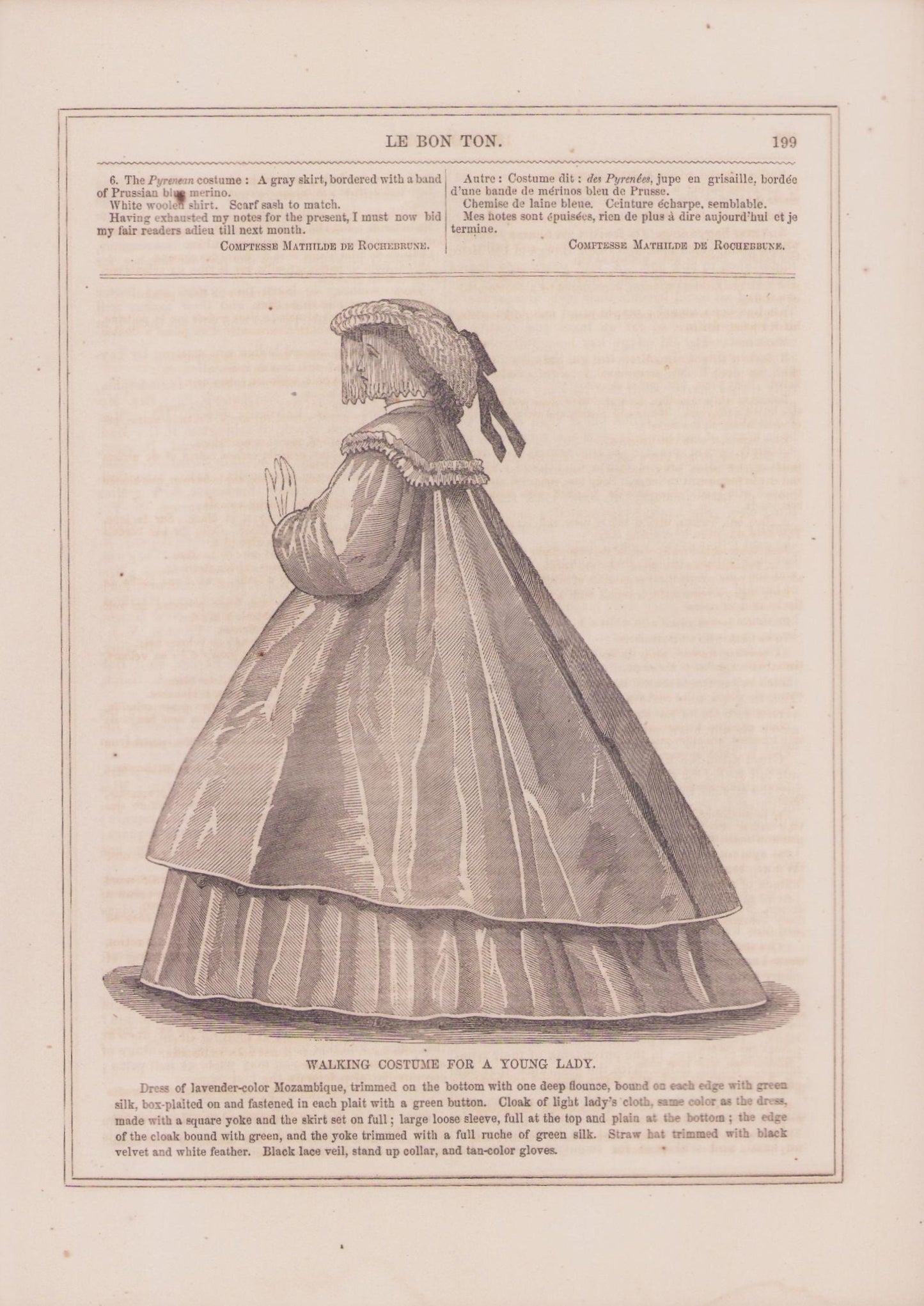 1861 Le Bon Ton Journal de Modes September. Catalog Monthly Report. Paris Fashions Ladies Dress, E-book DOWNLOAD, Fine Arts, Vol 10 No 9.