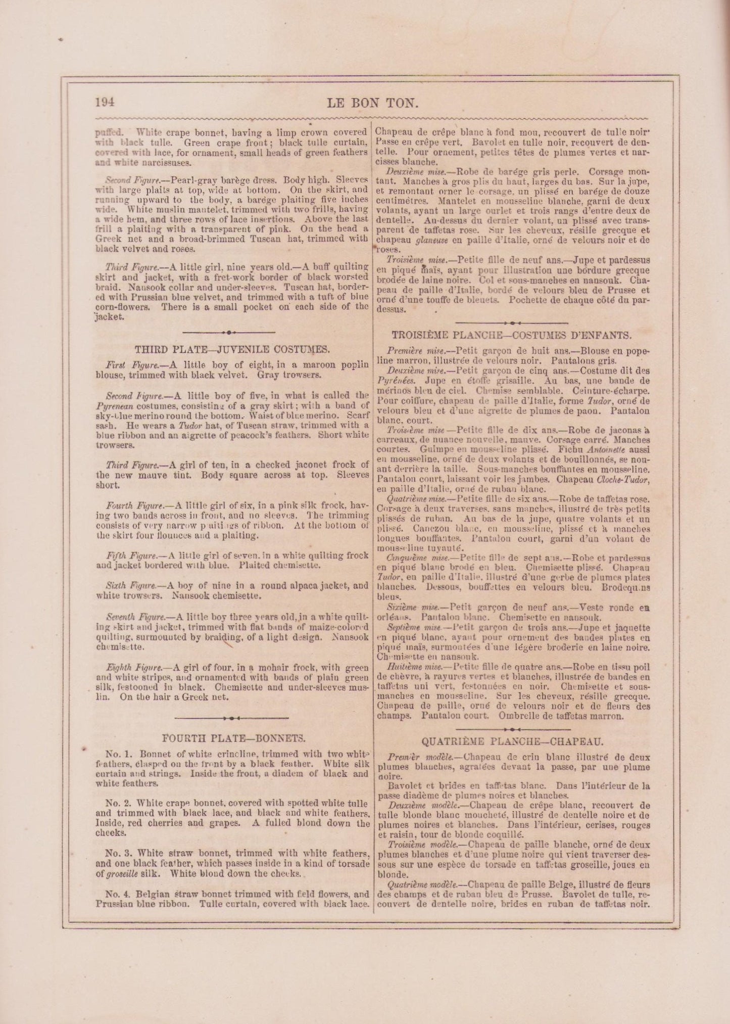 1861 Le Bon Ton Journal de Modes September. Catalog Monthly Report. Paris Fashions Ladies Dress, E-book DOWNLOAD, Fine Arts, Vol 10 No 9.