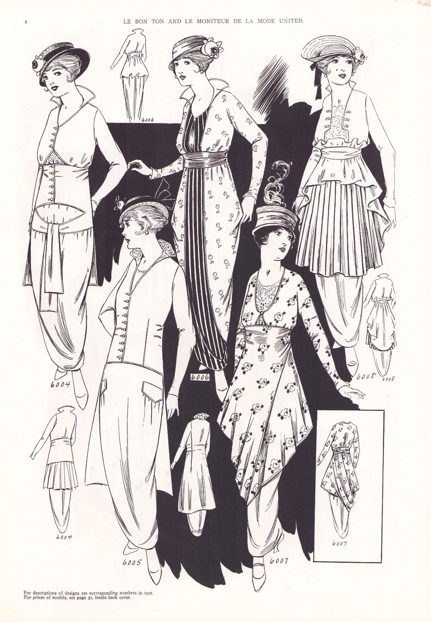 1914 Le Bon Ton Le Moniteur de la Mode United July. Catalog Monthly Report. Paris Fashions Ladies Dress, E-book DOWNLOAD, Vol 63 No 7.