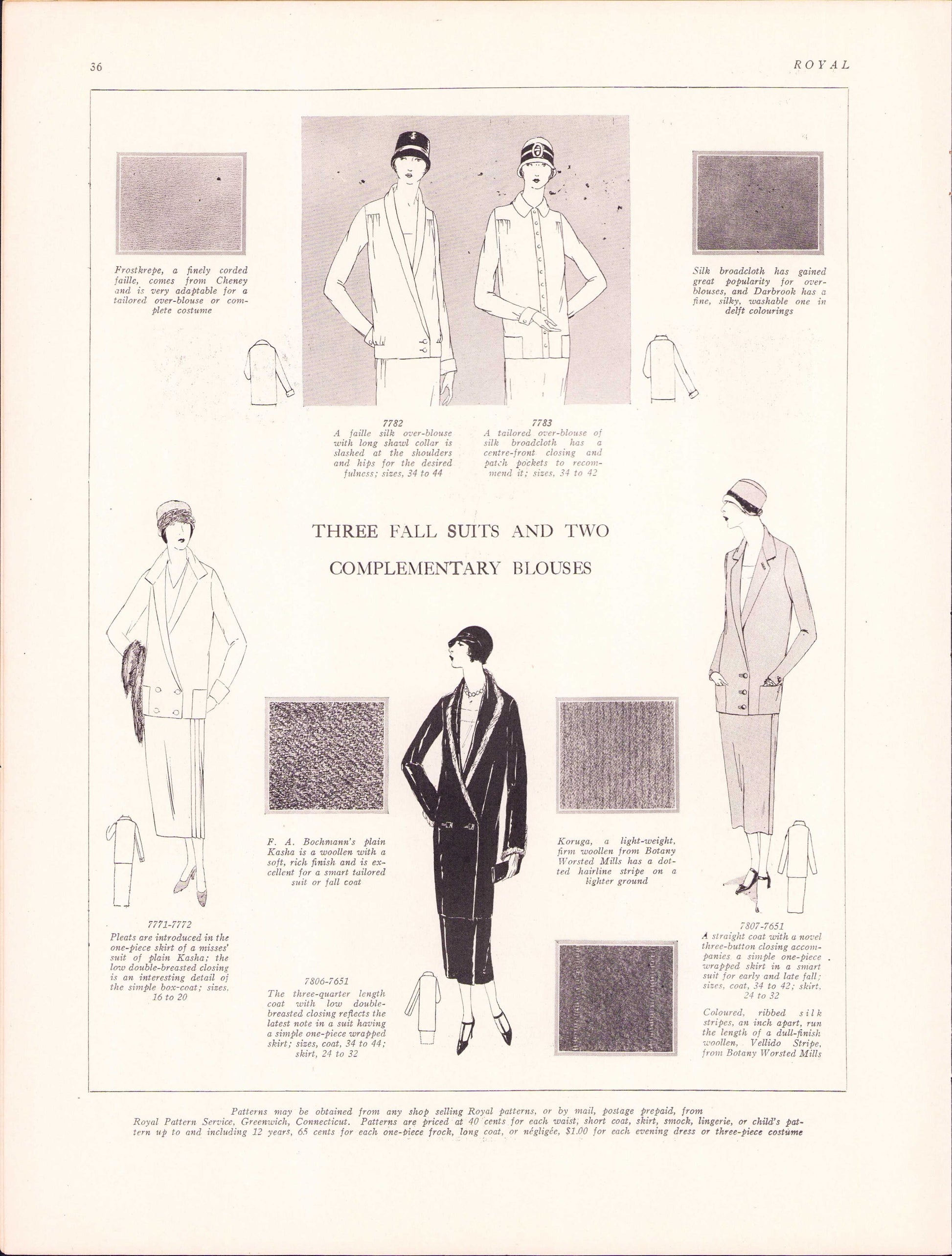 1924 Royal Formerly Le Costume Royal September, Pattern Catalog E-book DOWNLOAD Women's and Children's Fashion Magazine, Vol 28, No 12.