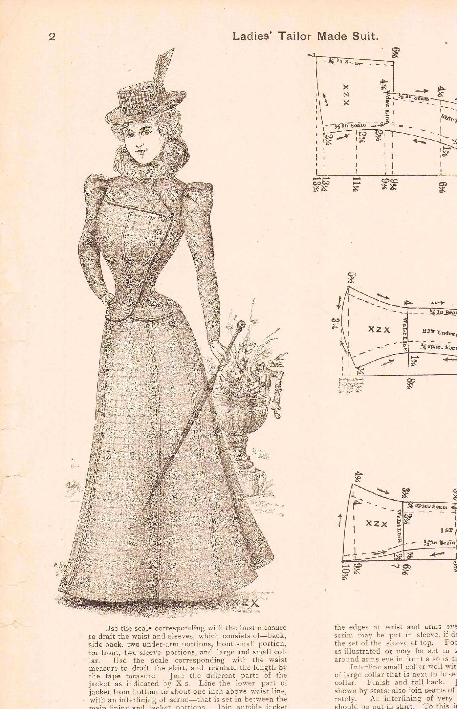 1898 Voice of Fashion November, Chicago Publishing Co, W. H. Goldsberry. Patten Book, Ladies, & Children. E-book DOWNLOAD, Vol 12 No 50.