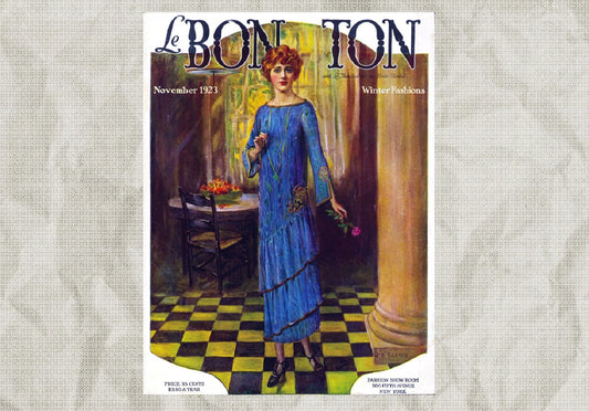 1923 Le Bon Ton Le Moniteur de la Mode United November. Catalog Monthly Report. Paris Fashions Ladies Dress, E-book DOWNLOAD, Vol 72 No 9.