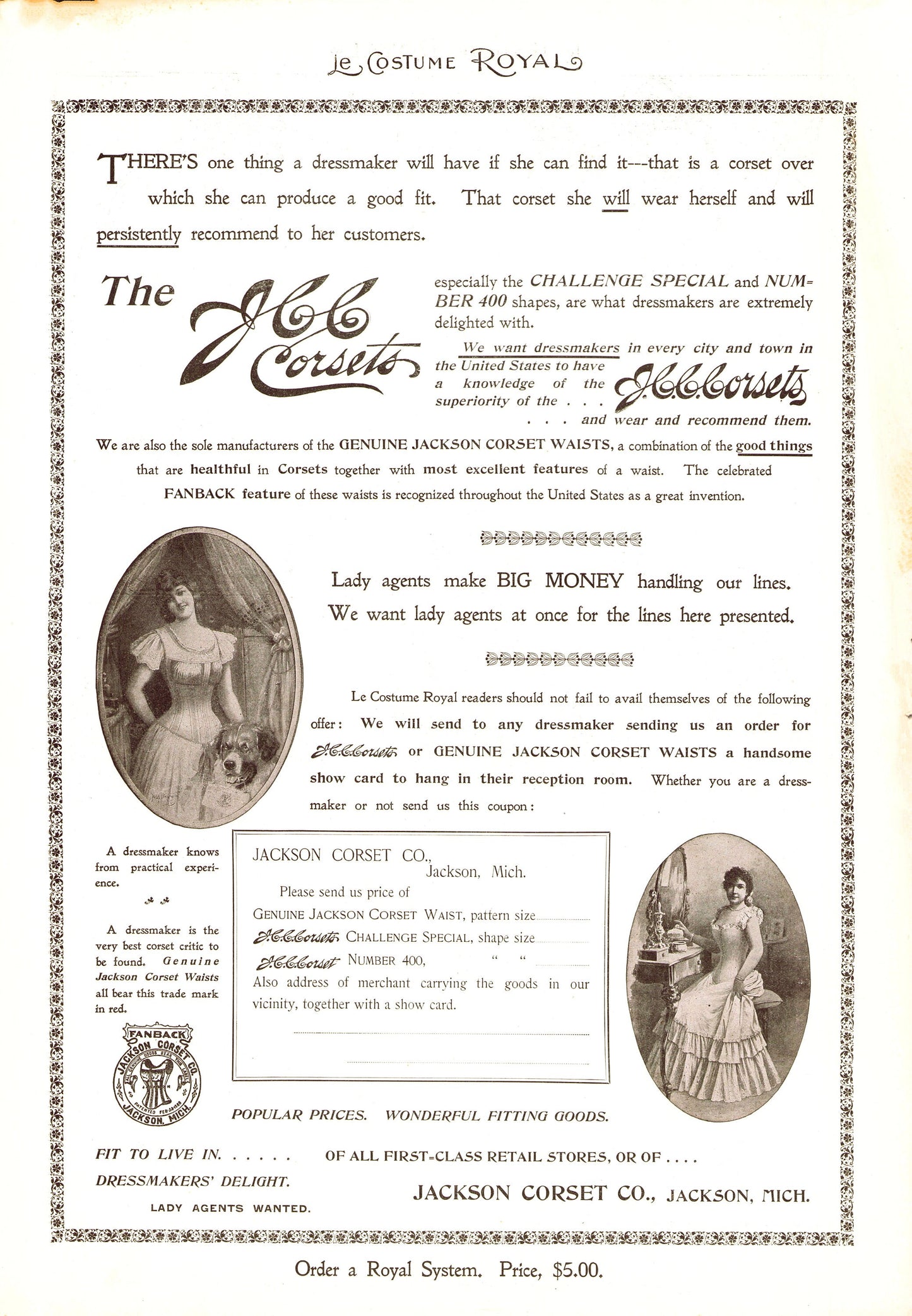 1898 Le Costume Royal April, Royal Pattern Co. Mail Order Catalog E-book INSTANT DOWNLOAD 1890s Ladies' Fashion Magazine, Vol 2, No 7.