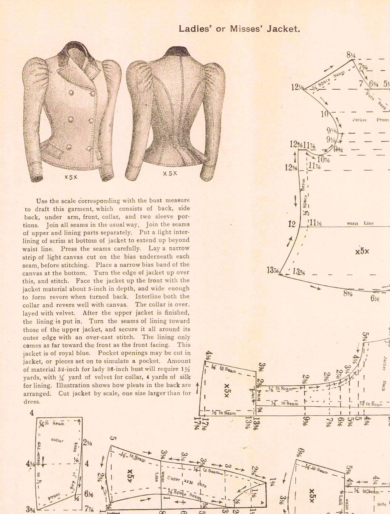 1898 Voice of Fashion November, Chicago Publishing Co, W. H. Goldsberry. Patten Book, Ladies, & Children. E-book DOWNLOAD, Vol 12 No 50.