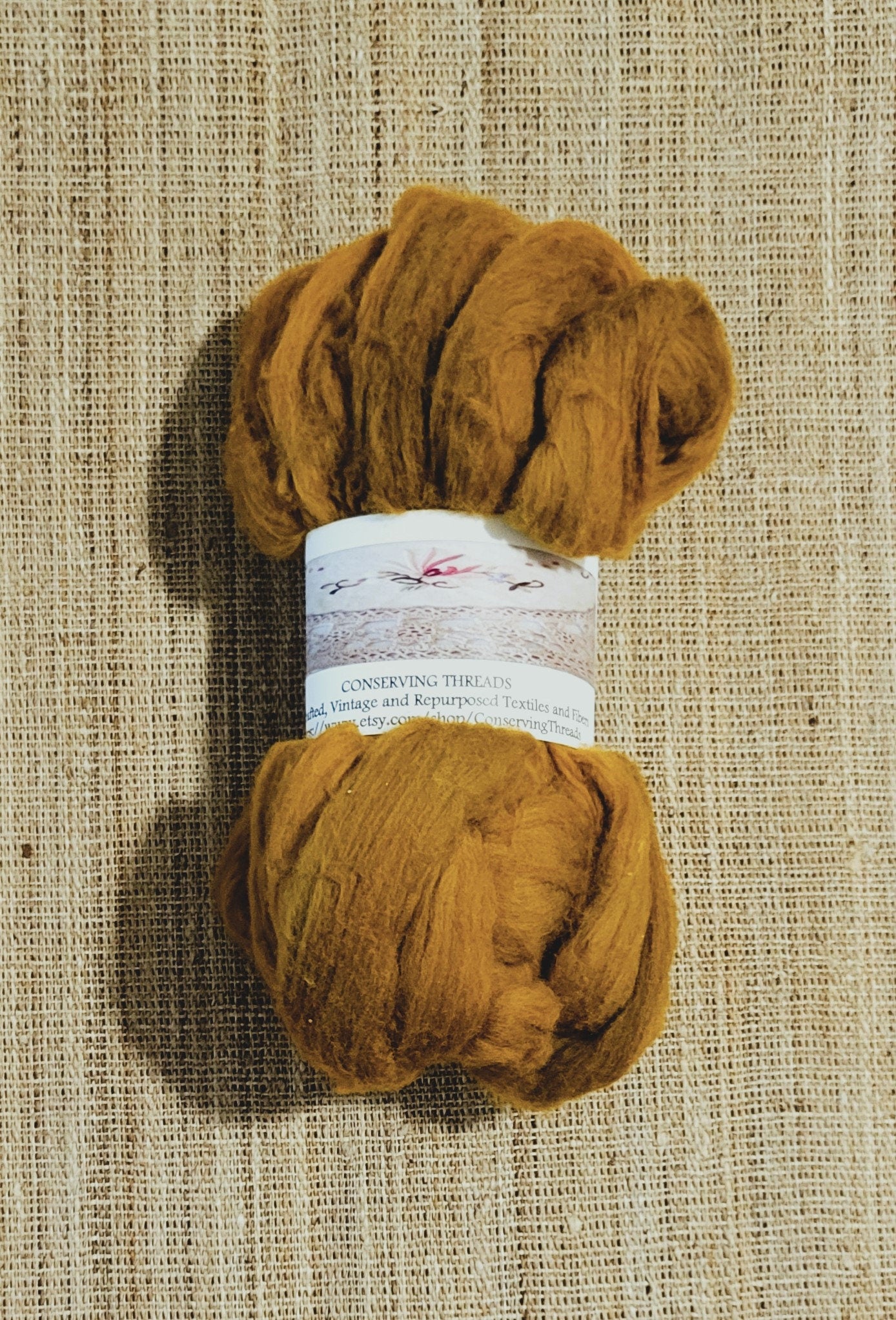 Cotton Sliver, 1/2 oz (0.5 ounce), Copper Color USA Grown Acala Cotton Sliver, Hand Dyed. Spin Cotton!!! Crafts and Fiber Arts