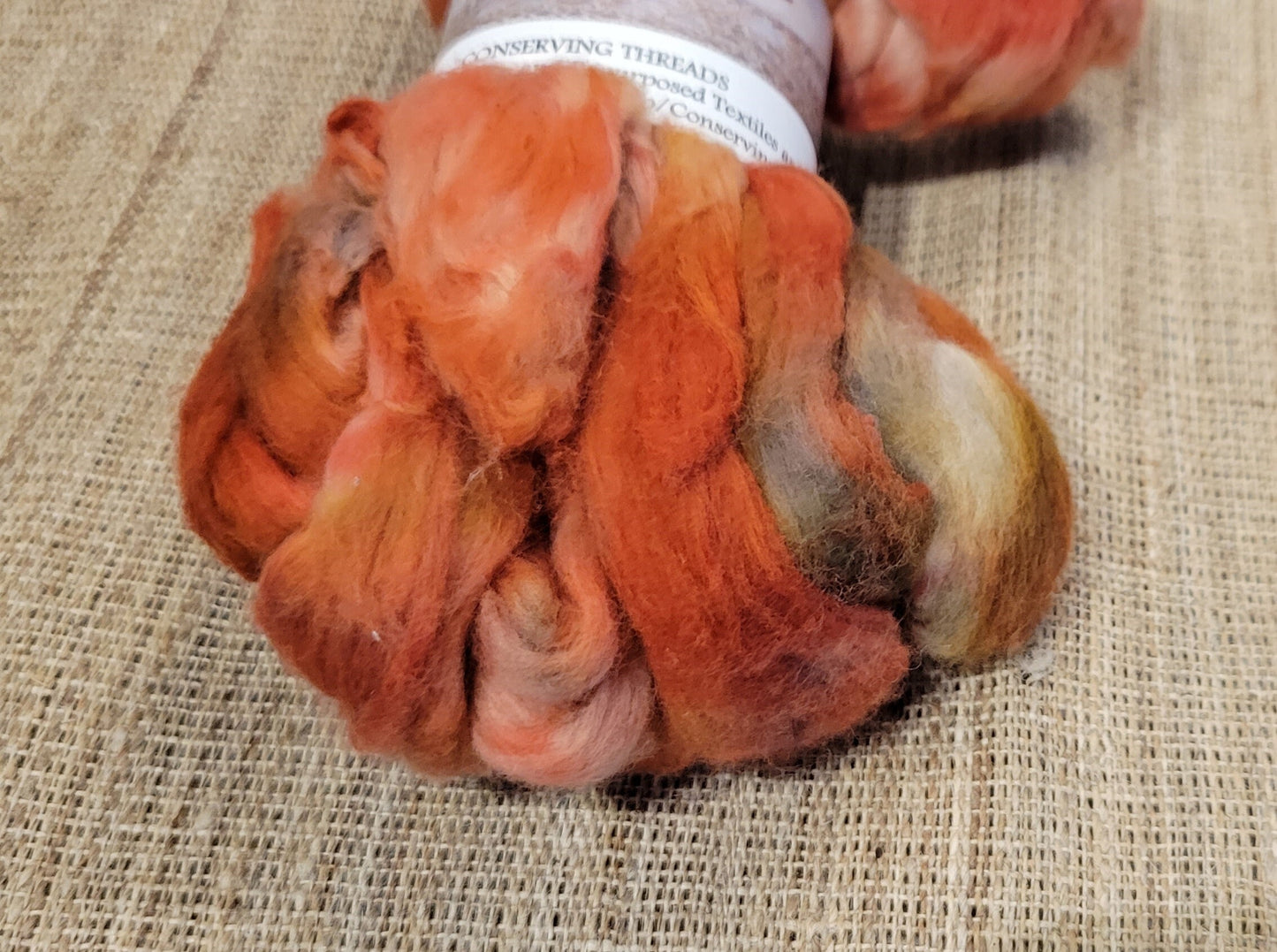 Cotton Sliver, 1/2 oz (0.5 ounce), Red, Rust, Pink, Gray & Tan USA Grown Acala Cotton Sliver, Hand Dyed. Spin Cotton!!! Crafts and Fi