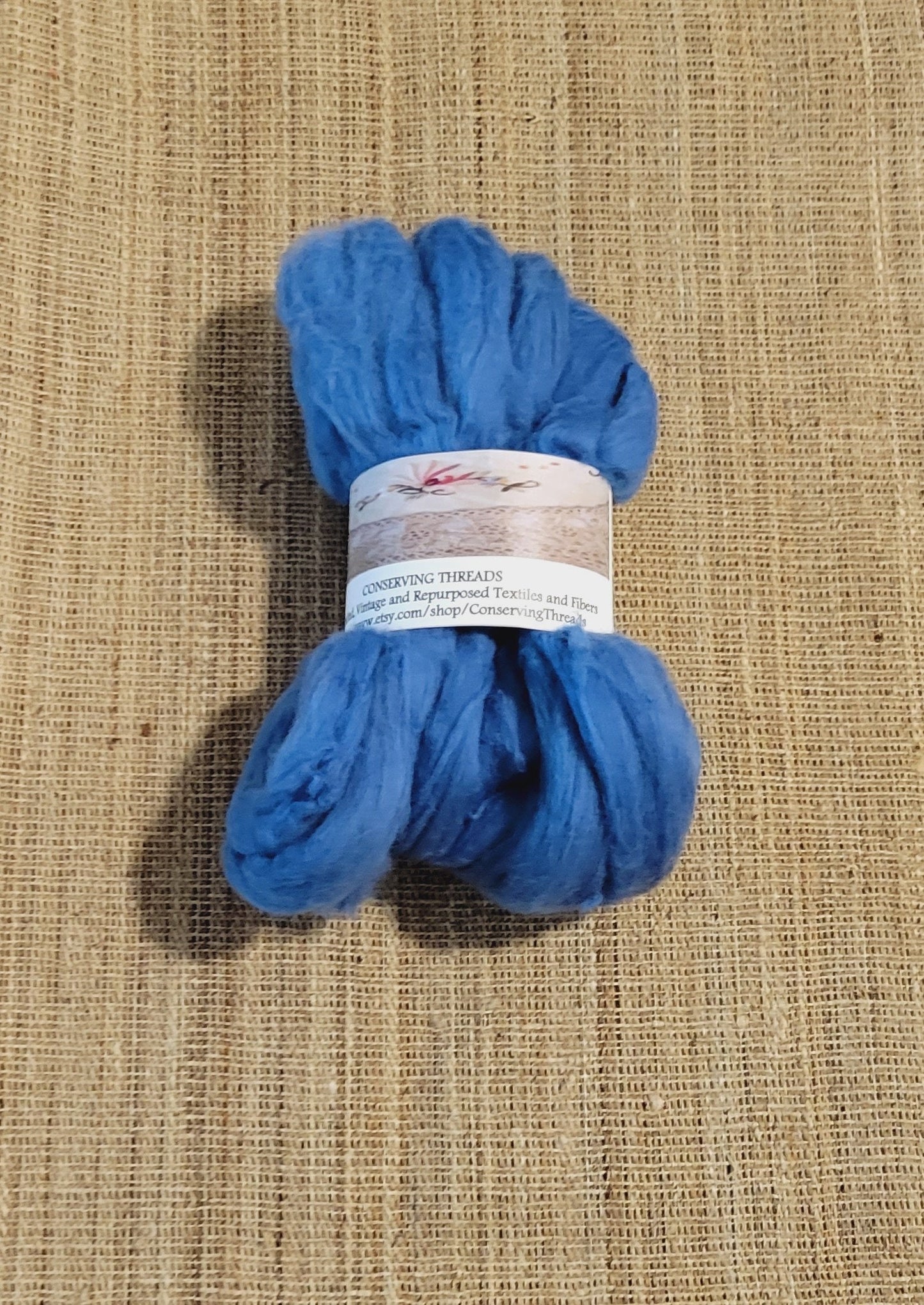 Cotton, 1/2 oz (0.5 ounce) Dyed Acala Cotton Sliver, Hand Dyed in Dark Blue Colors. Spin Cotton!!! Crafts and Fiber Arts