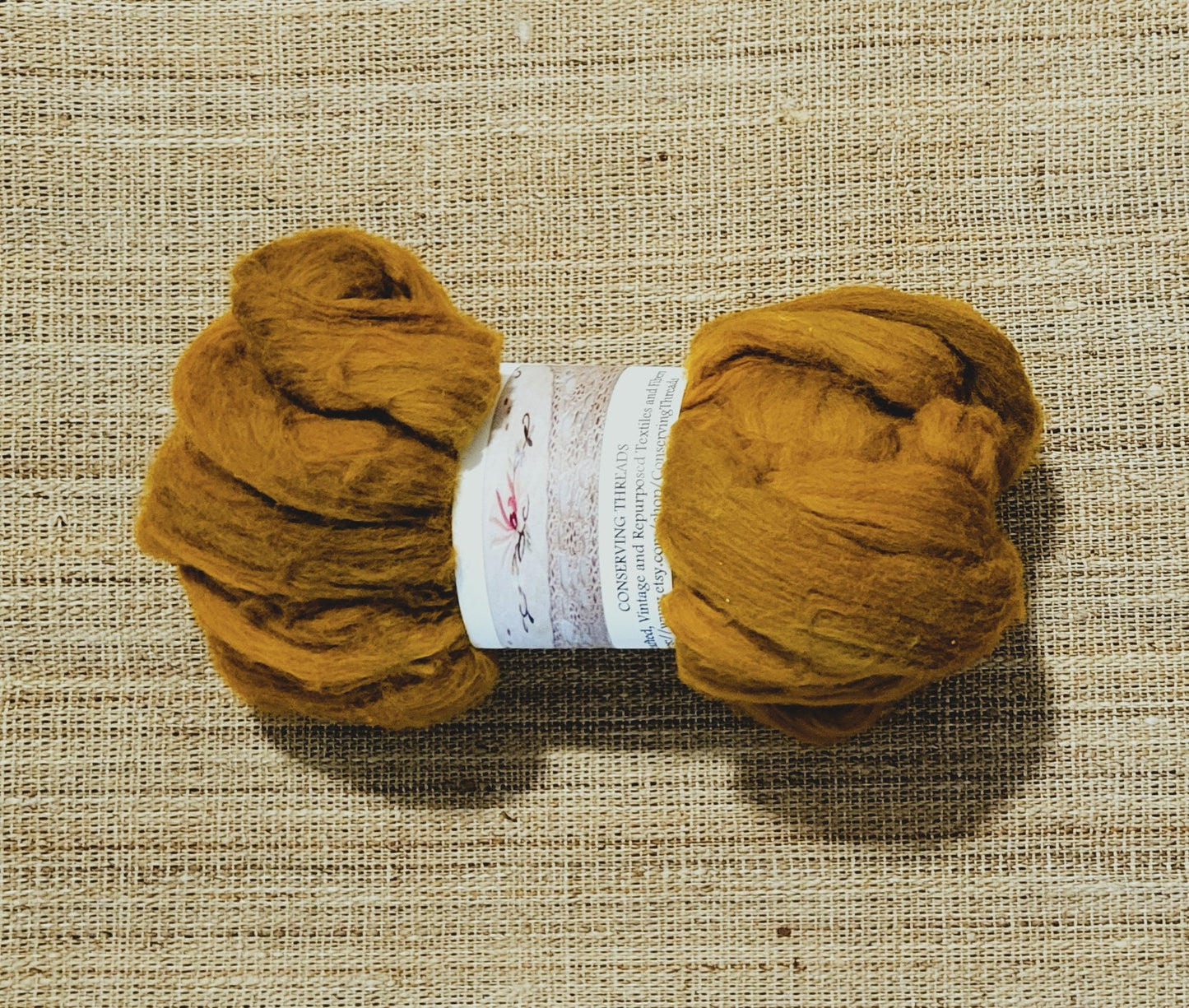 Cotton Sliver, 1/2 oz (0.5 ounce), Copper Color USA Grown Acala Cotton Sliver, Hand Dyed. Spin Cotton!!! Crafts and Fiber Arts