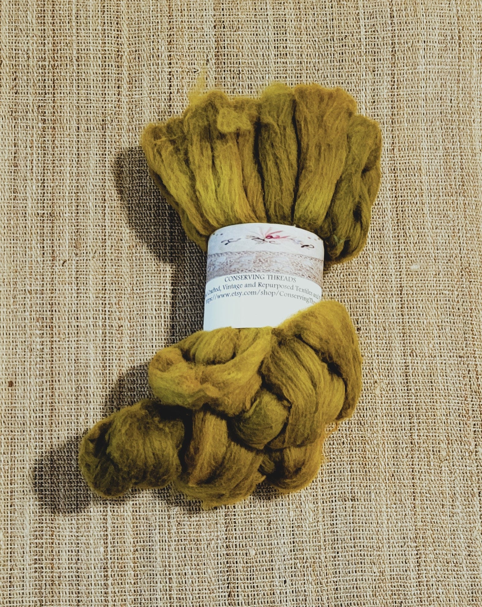 Cotton Sliver, 1 oz (ounce), Bronze USA Grown Acala Cotton Sliver, Hand Dyed. Spin Cotton!!! Crafts and Fiber Arts