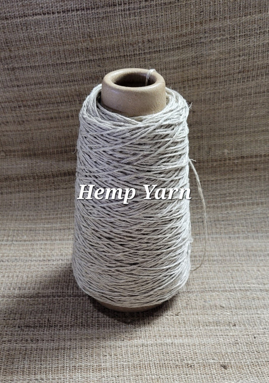 100% Hemp Yarn. 250 Yards. Cone Natural Fine Twine. 6-Ply. Great for Kitting, Crochet, Weaving, Craft, Fiber Arts