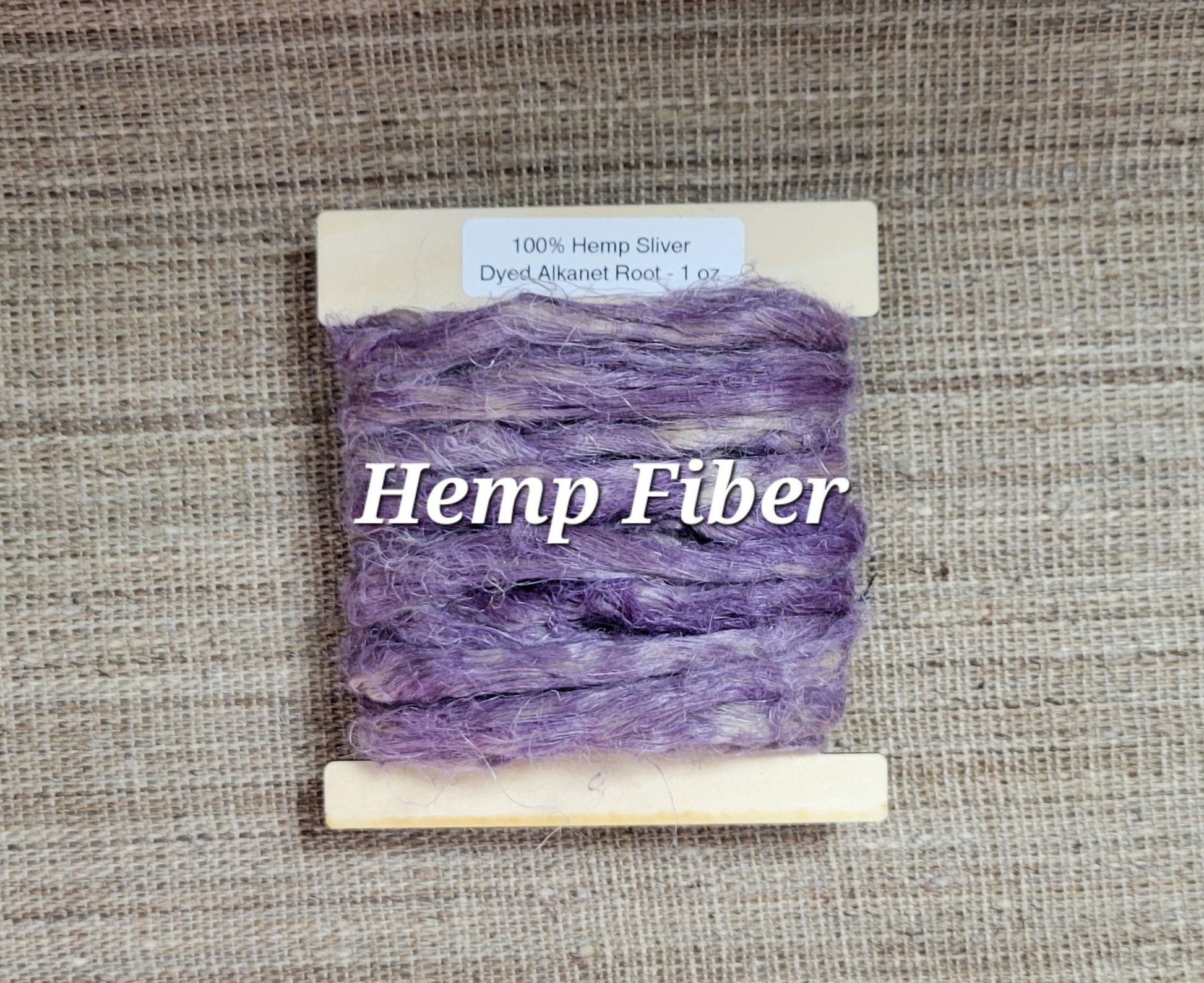 Hemp 1 oz Alkanet Silver Fiber Dyed Purple. Great for Spinning, Knitting, Weaving, Crafts, ect.