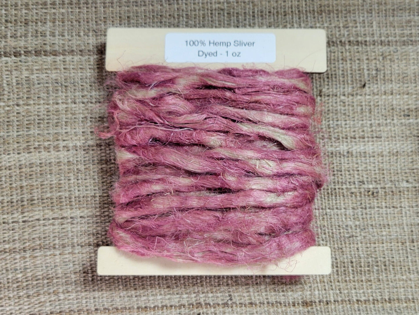 Hemp 1 oz Sliver Fiber Dyed. Great for Spinning, Knitting, Weaving, Crafts, ect.