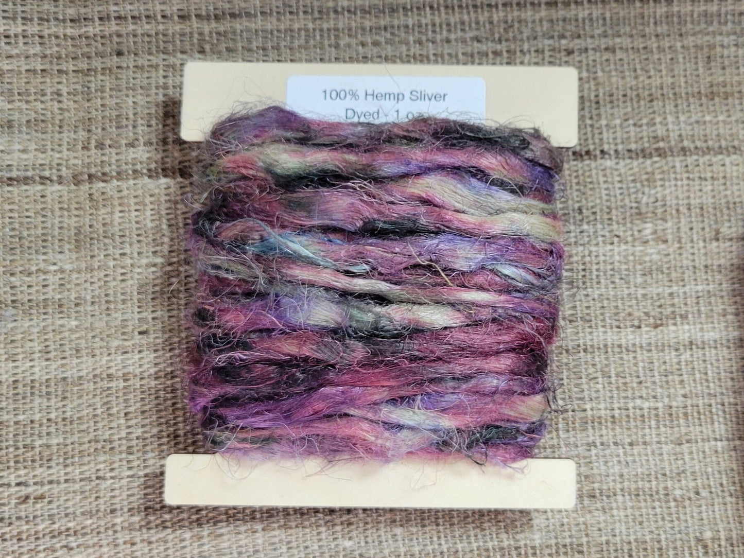 Hemp 1 oz Sliver Fiber Dyed. Great for Spinning, Knitting, Weaving, Crafts, ect.