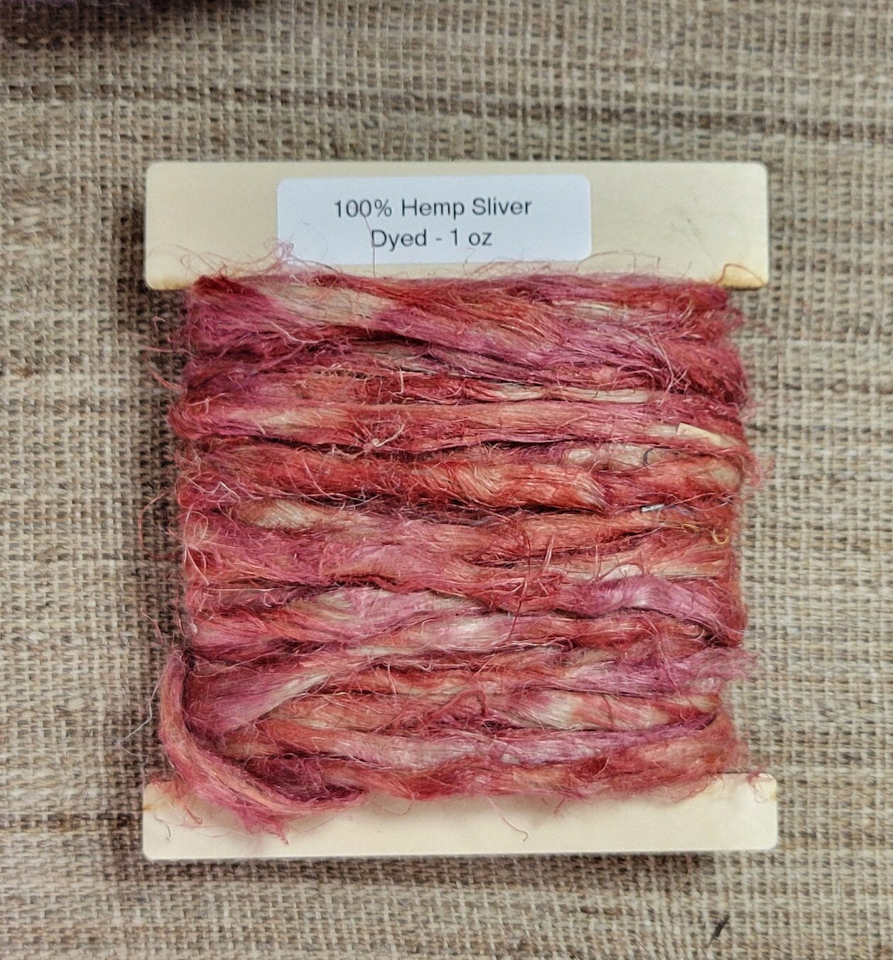 Hemp 1 oz Sliver Fiber Dyed. Great for Spinning, Knitting, Weaving, Crafts, ect.