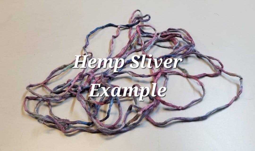 Hemp 1 oz Sliver Fiber Dyed. Great for Spinning, Knitting, Weaving, Crafts, ect.