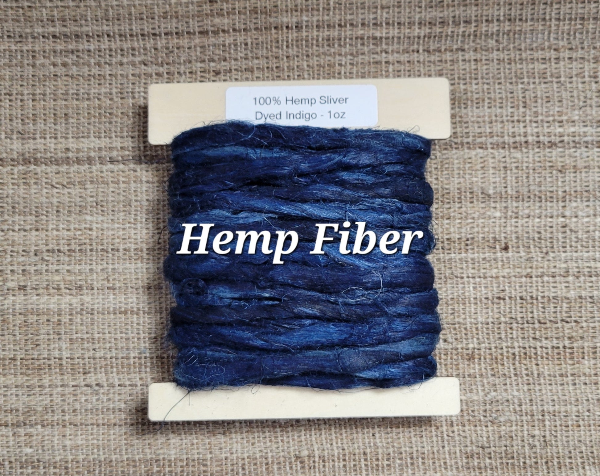 Hemp 1 oz Indigo Silver Fiber Dyed Blue. Great for Spinning, Knitting, Weaving, Crafts, ect.