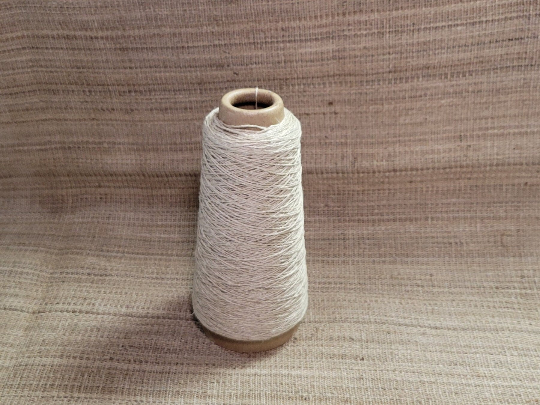 100% Hemp Yarn. 250 Yards. Cone Natural Fine Twine. 2-Ply. Great for Kitting, Crochet, Weaving, Craft, Slow Stitch, Mending.