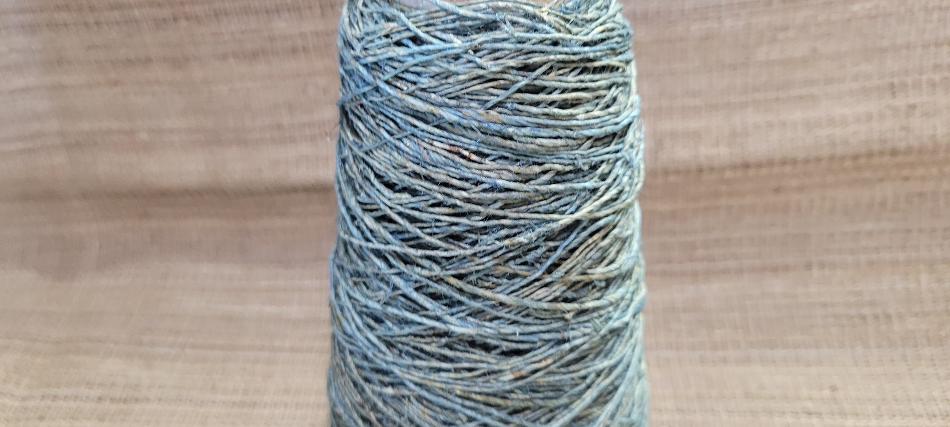 Hemp Yarn, 200 Yards, Light Indigo Dyed. Hand-Spun Skein Natural, Great for Kitting, Basketry, Crochet, Weaving, Slow Stitching & Fiber Arts