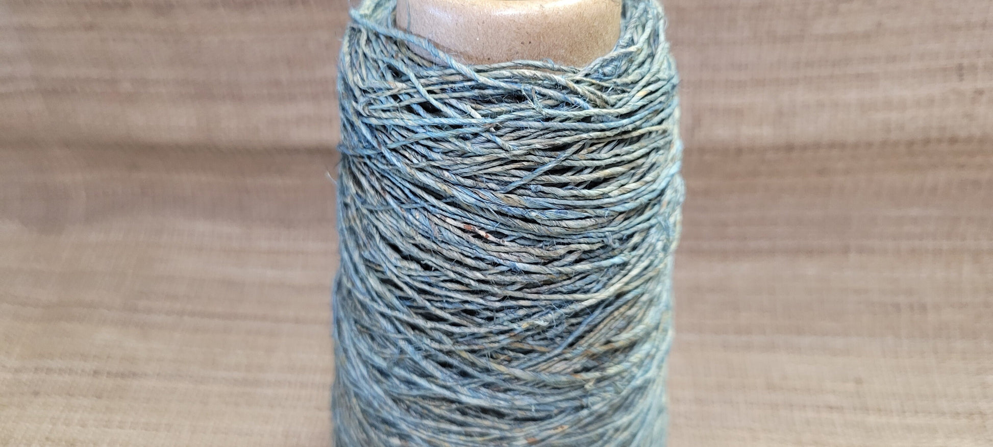 Hemp Yarn, 200 Yards, Light Indigo Dyed. Hand-Spun Skein Natural, Great for Kitting, Basketry, Crochet, Weaving, Slow Stitching & Fiber Arts